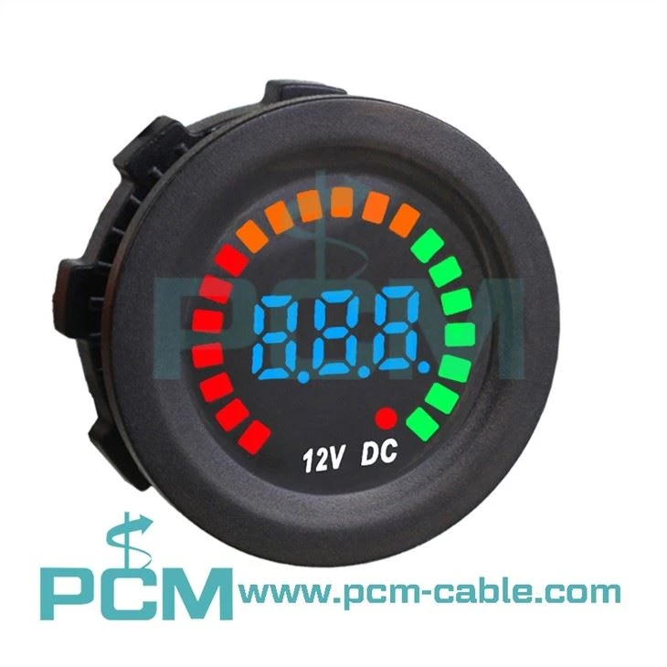 LED ডিজিটাল ডিসপ্লে প্যানেল সহ DC 12V কার ভোল্টমিটার
