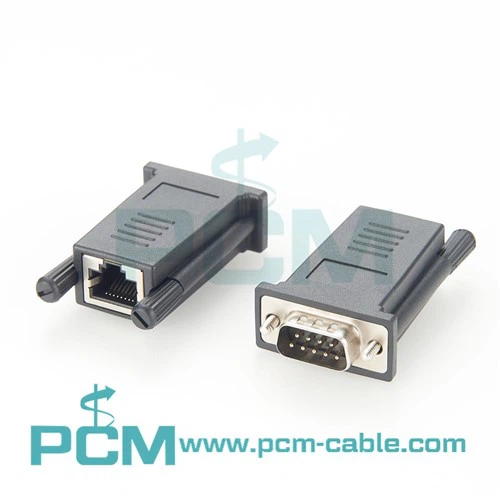 RJ45 থেকে DB9 পুরুষ ক্রসওভার অ্যাডাপ্টার Avocent ADB0037 এর সাথে সামঞ্জস্যপূর্ণ