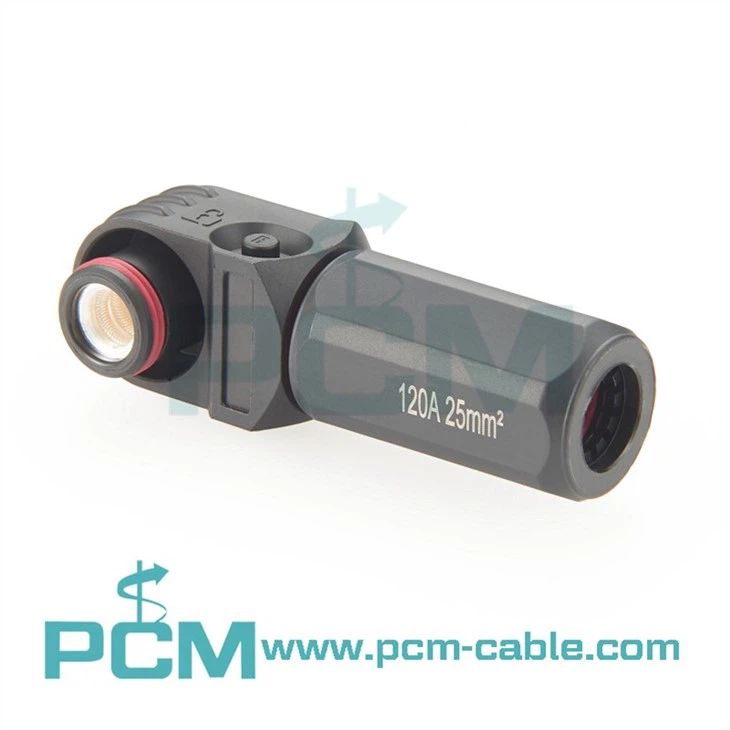 Battery Energy Connector 120A Black Safe High Voltage IP67