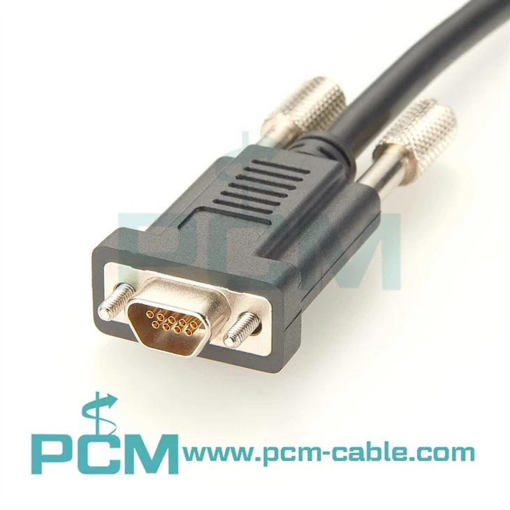 Null Modem Micro DB9 to DB9 Male Serial Cable MIL DTL 83513